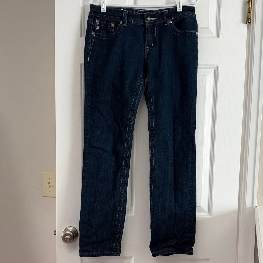 Women’s Miss Me Dark Blue Women's Straight-Leg Jeans size 30 JP6048T3